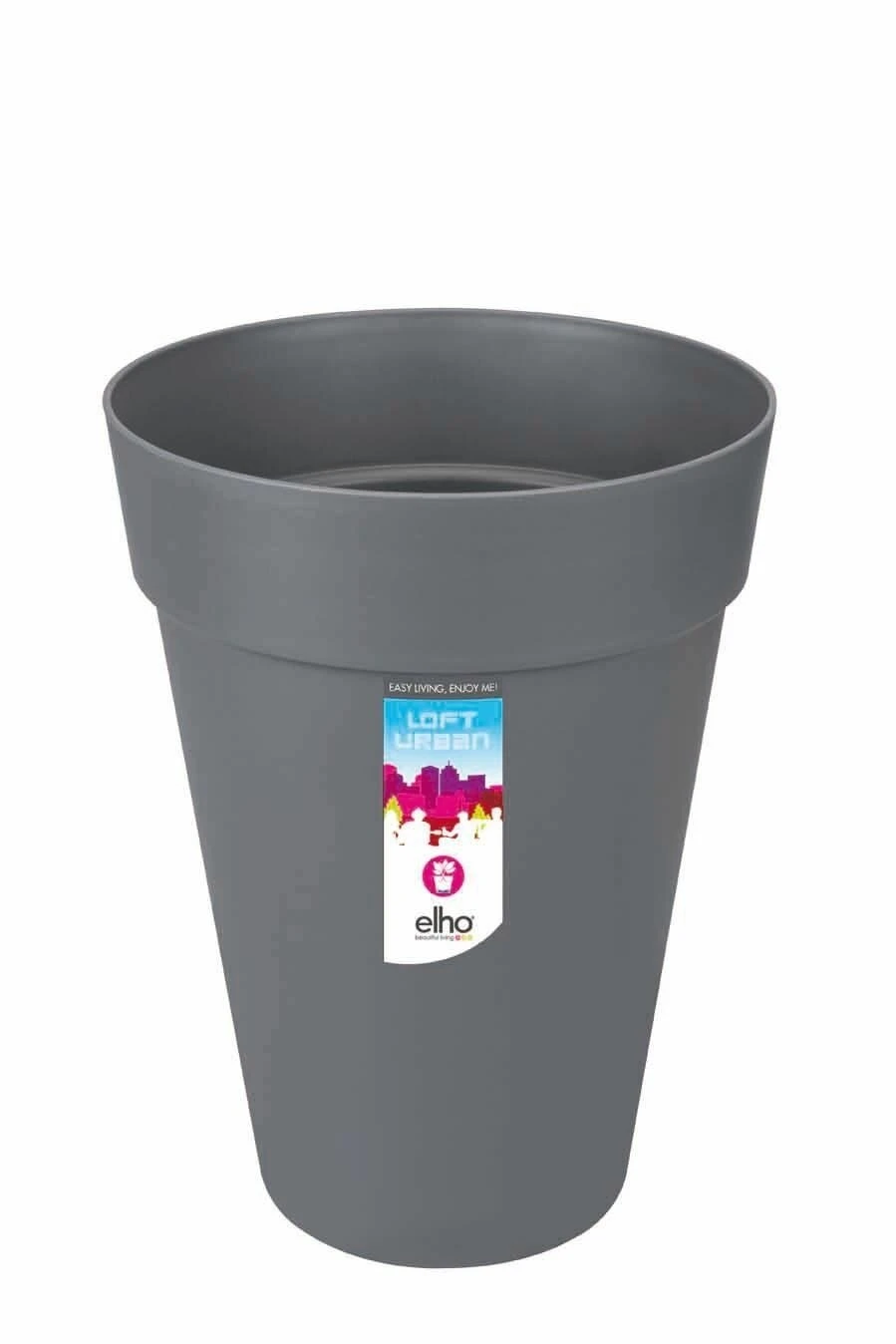 Elho Loft Urban Round High 35 Antraciet