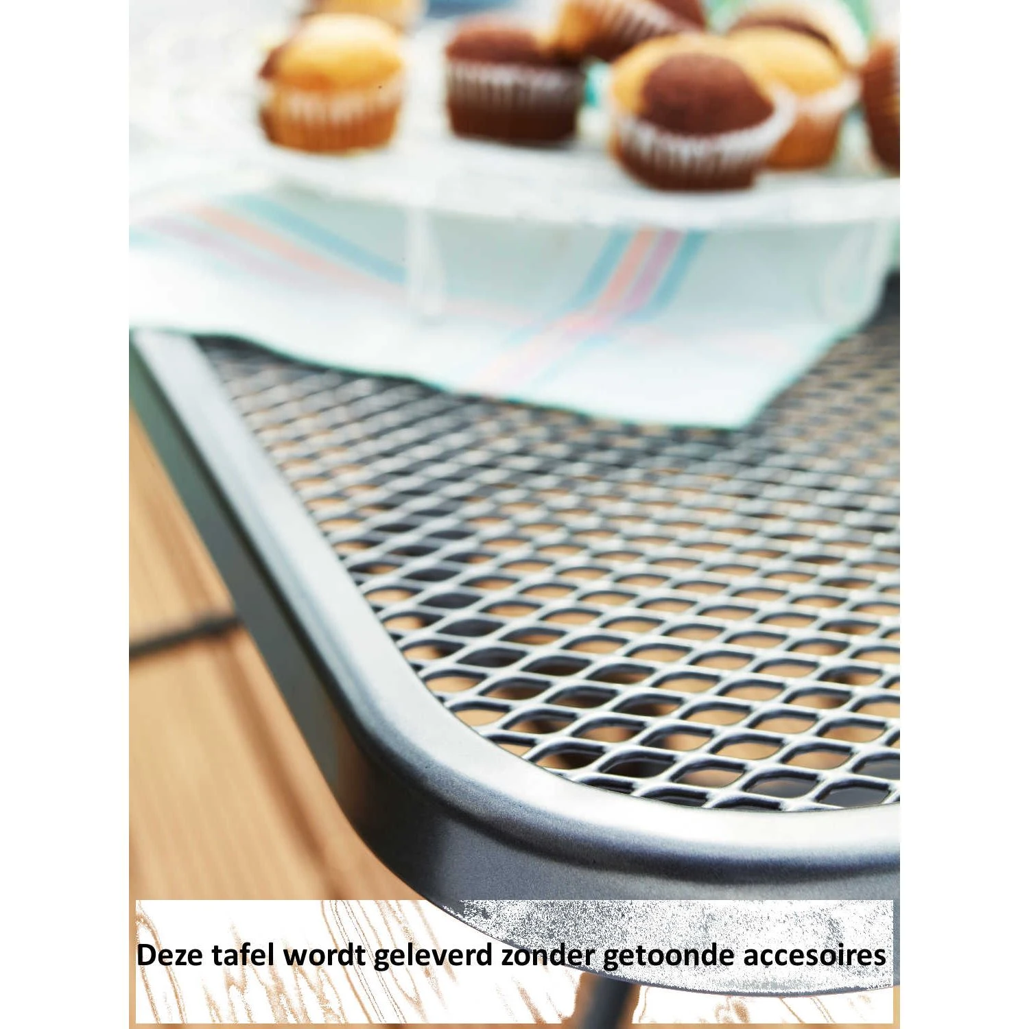 Kettler Klaptafel Strekmetaal 70x70 Cm Antraciet - Afbeelding 2