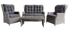 MeSaMi Ibiza Lounge Dining Set Kobo Grey