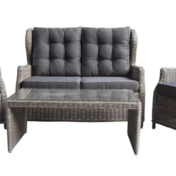 MeSaMi Ibiza Lounge Dining Set Kobo Grey