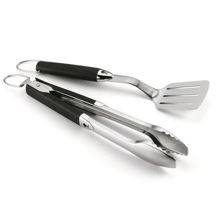 Weber 2-delig Toolset Tang En Spatel Rvs - Afbeelding 2
